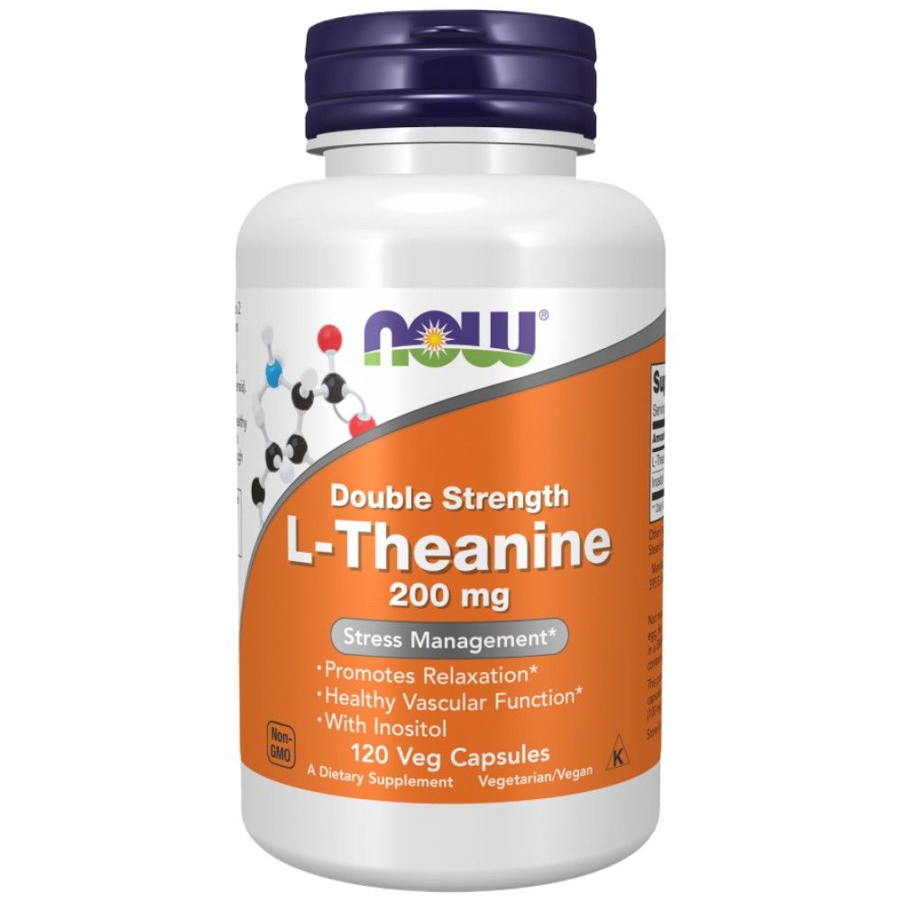 L-Theanine 200 mg / Double Strength - 120 капсули