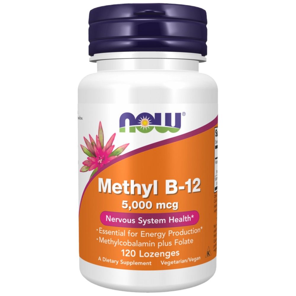 Methyl B-12 5000 mcg | with Folic Acid Quatrefolic® - 120 Подезични таблетки