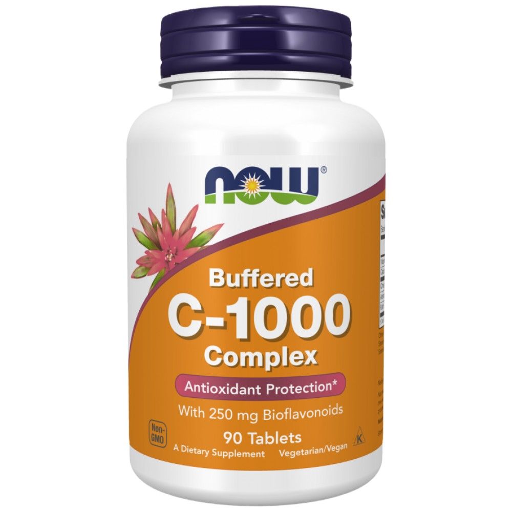 Vitamin C-1000 Complex - Buffered with 250 mg Bioflavonoids - 90 Таблетки