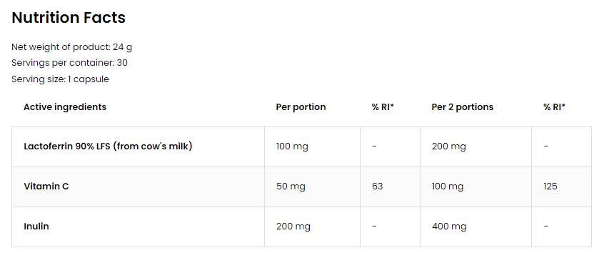 Lactoferin LFS 90% 60 capsule