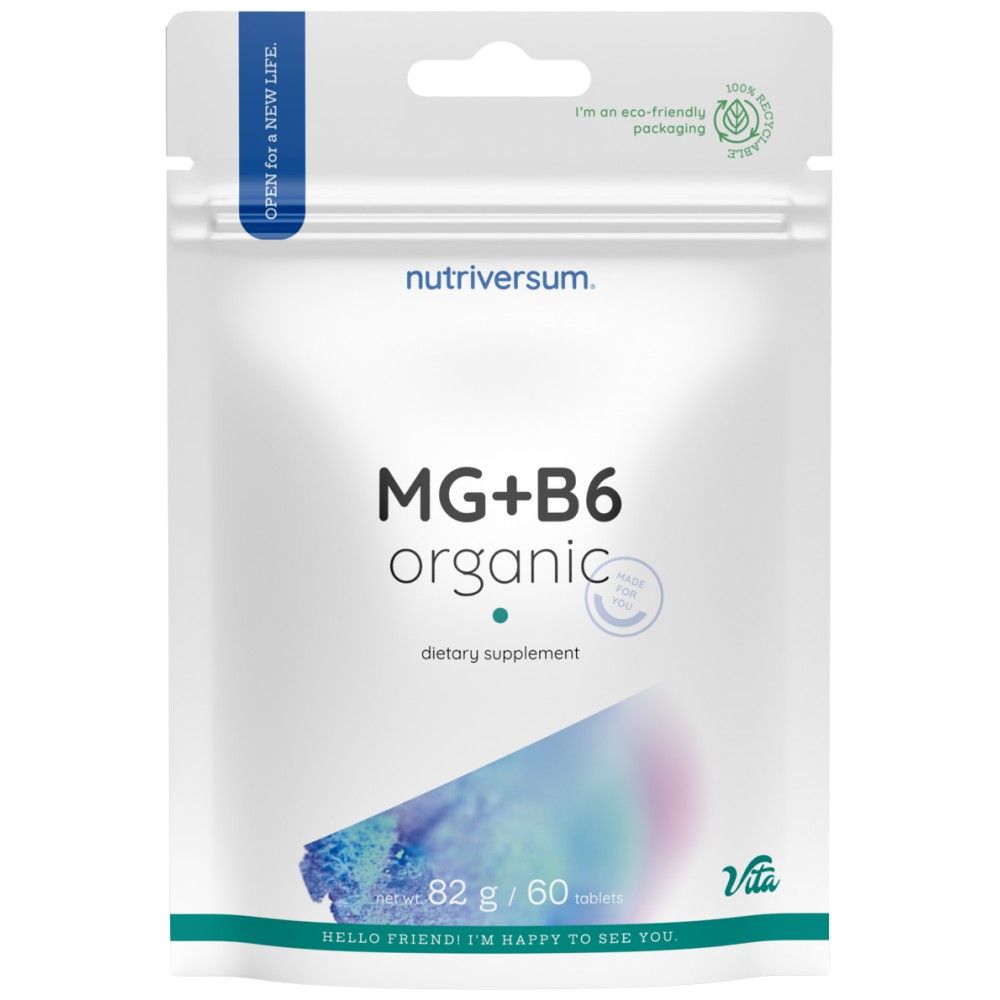 MG + B6 | Organic Magnesium + Vitamin B6 - 60 Таблетки