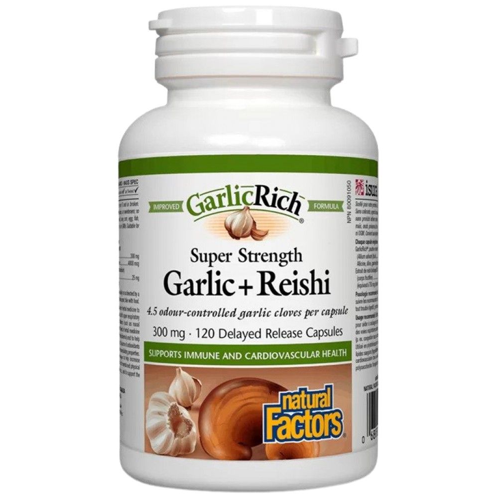 GarlicRich® Super Strength | Garlic Plus Reishi - 120 капсули