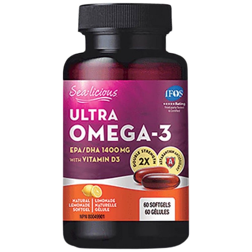 Sea-Licious® Ultra Omega-3 with Vitamin D3 - 60 Гел капсули