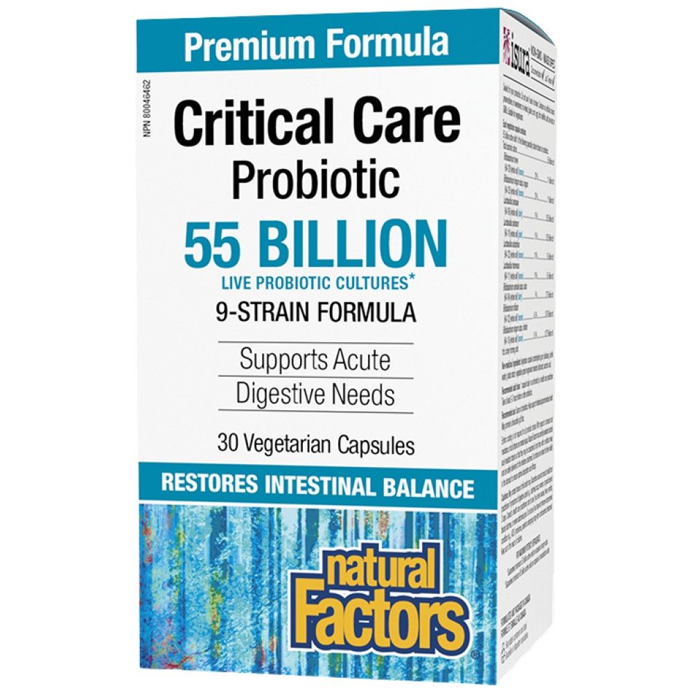 Critical Care Probiotic 55 Billion Active Cells, 9 Strain Formula - 30 капсули