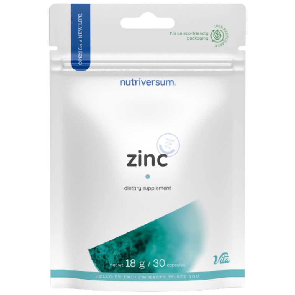 Zinc Caps | 25 mg Zinc Oxide - 30 капсули