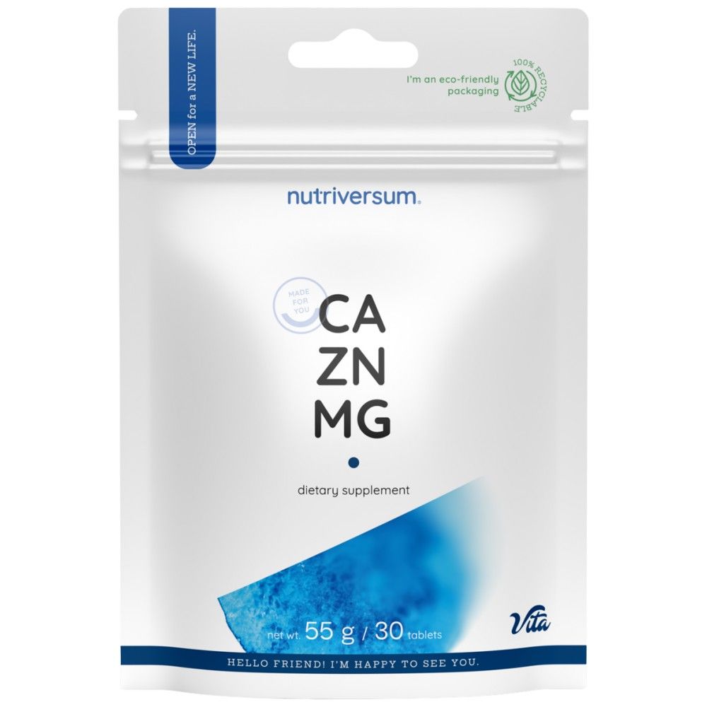 Ca/Zn/MG | Calcium Magnesium Zinc Formula - 30 Таблетки