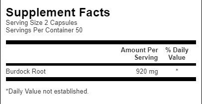 Burdock Root 460 mg - 100 капсули