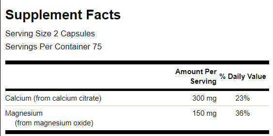 Calcium Citrate Plus Magnesium - 150 капсули