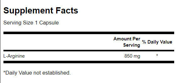 L-Arginine 850 mg / Maximum Strength - 90 капсули