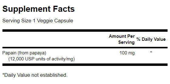 Papain Papaya Enzyme 100 mg - 90 капсули