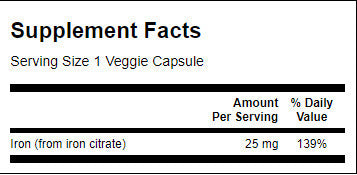 Iron Citrate 25 mg - 60 капсули