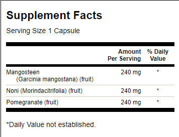 Super Fruit Complex | Mangosteen, Pomegranate, Noni - 90 капсули