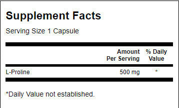 L-Proline 500 mg - 100 капсули