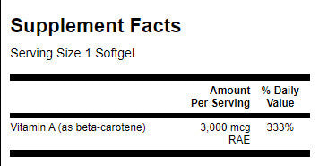 Beta-Carotene 10 000 IU - 250 Гел капсули