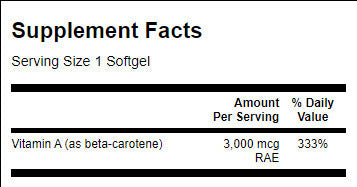 Beta-Carotene 10 000 IU - 100 Гел капсули