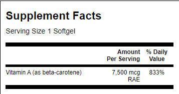 Beta-Carotene 25 000 IU - 100 Гел капсули