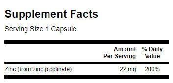 Zinc Picolinate Body Preferred Form 22mg. / 60 Καπ. - 0