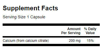 Calcium Citrate 200 mg - 60 капсули