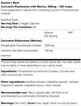 BEST Curcumin Phytosome 500 mg / with Meriva - 180 капсули