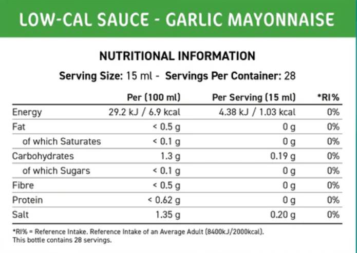 Fit Cuisine Low-Cal Sauce | Garlic & Mayonnaise - 425 мл