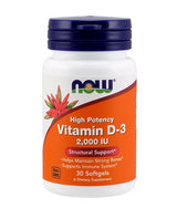 NOW Vitamin D3 / 2000 IU / 30 κάψουλες gel