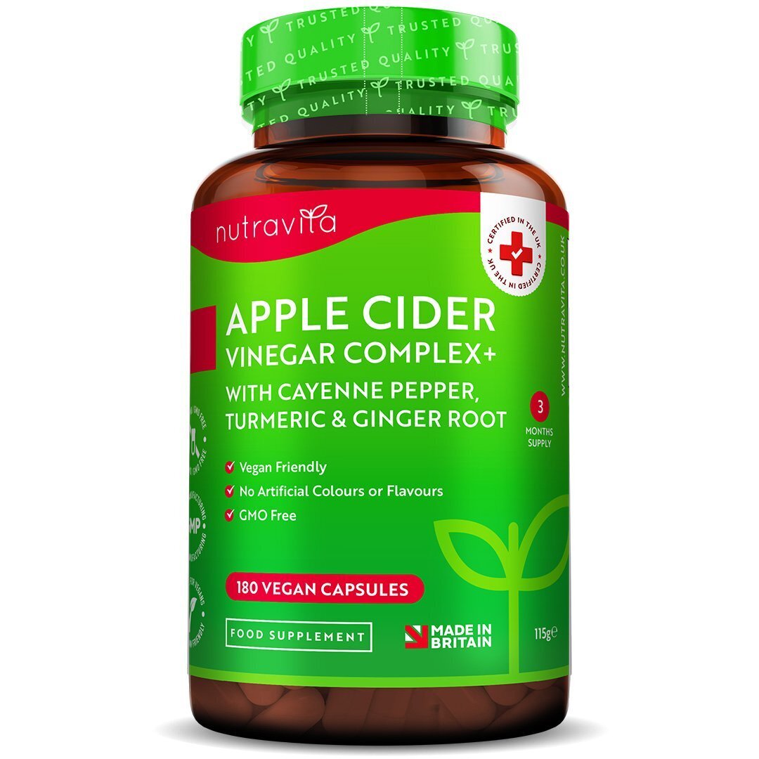 Apple Cider Vinegar 1000 mg /180 капсули, 90 дози/ Nutravita