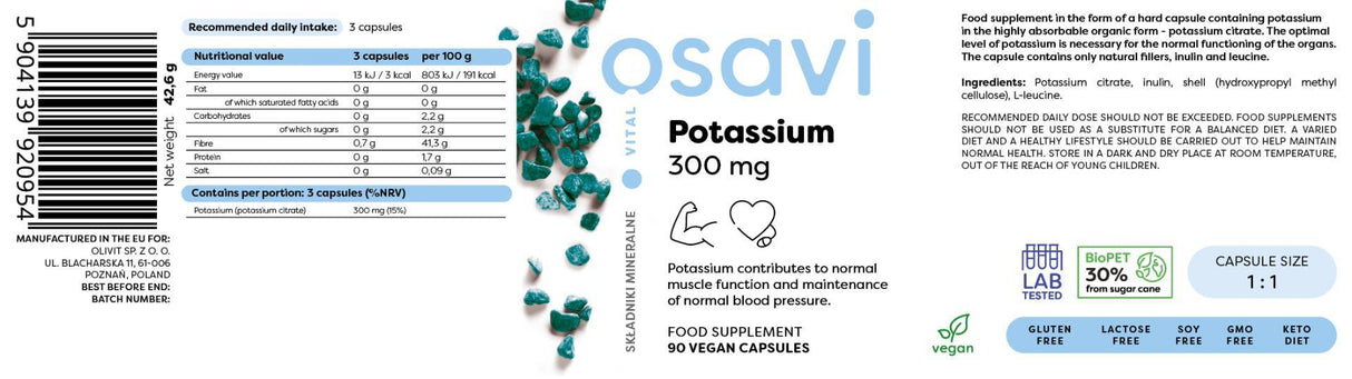 Potassium Citrate 300 mg - 90 капсули