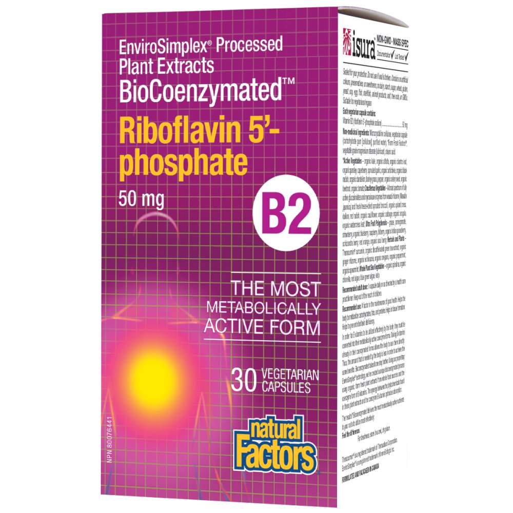 BioCoenzymated Riboflavin 5 Phosphate B2 50 mg - 30 капсули