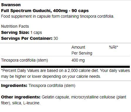 Full Spectrum Guduchi 400 mg 90 capsule