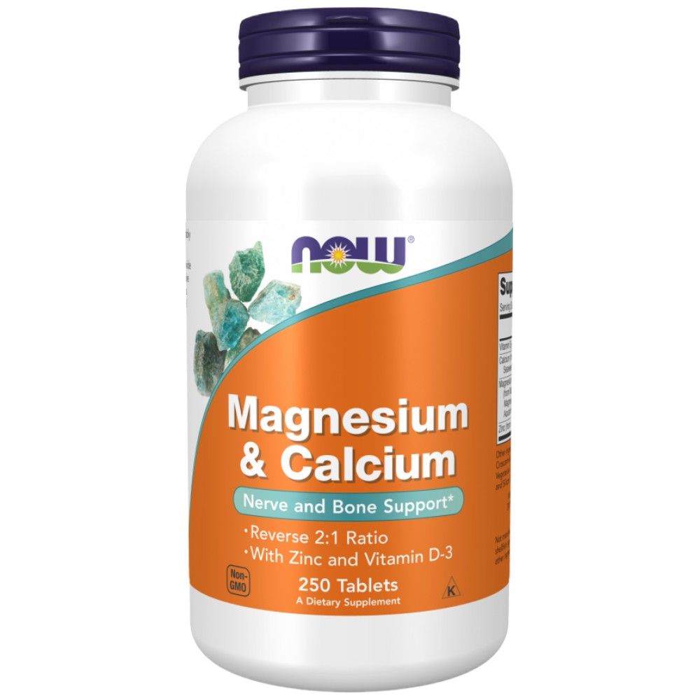 Magnesium & Calcium | with Vitamin D3 & L-OptiZinc - 250 Таблетки