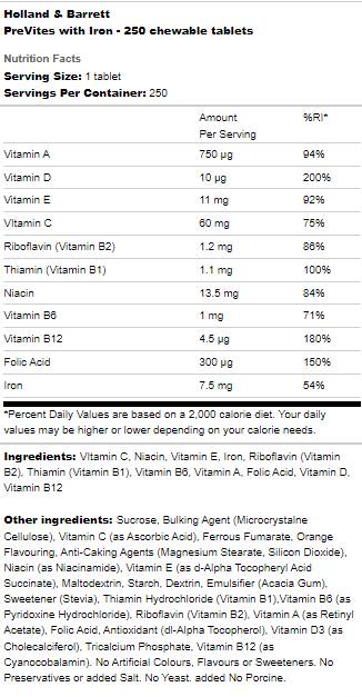 PreVites with Iron | Chewable - 250 Дъвчащи гел капсули