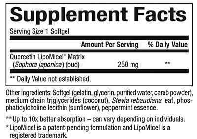 Quercetin 250 mg LipoMicel Matrix - 30 κάψουλες Gel