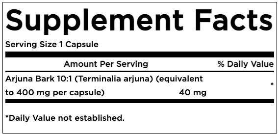 Arjuna Bark Extract 40 mg 60 κάψουλες