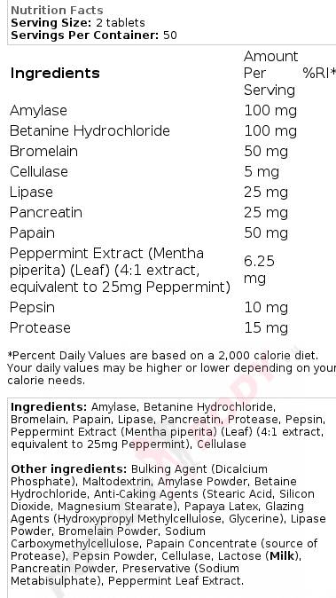 Formula enzimatică | Formula cu spectru complet - 100 de tablete