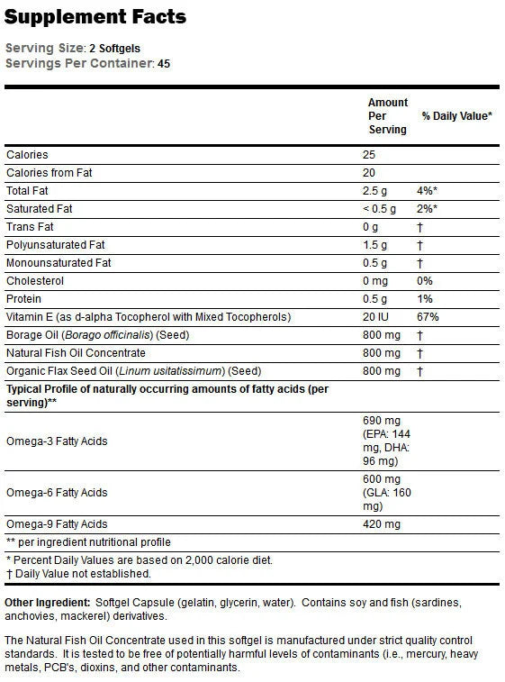 Super Omega 3-6-9 1200 mg - 90 capsule de gel