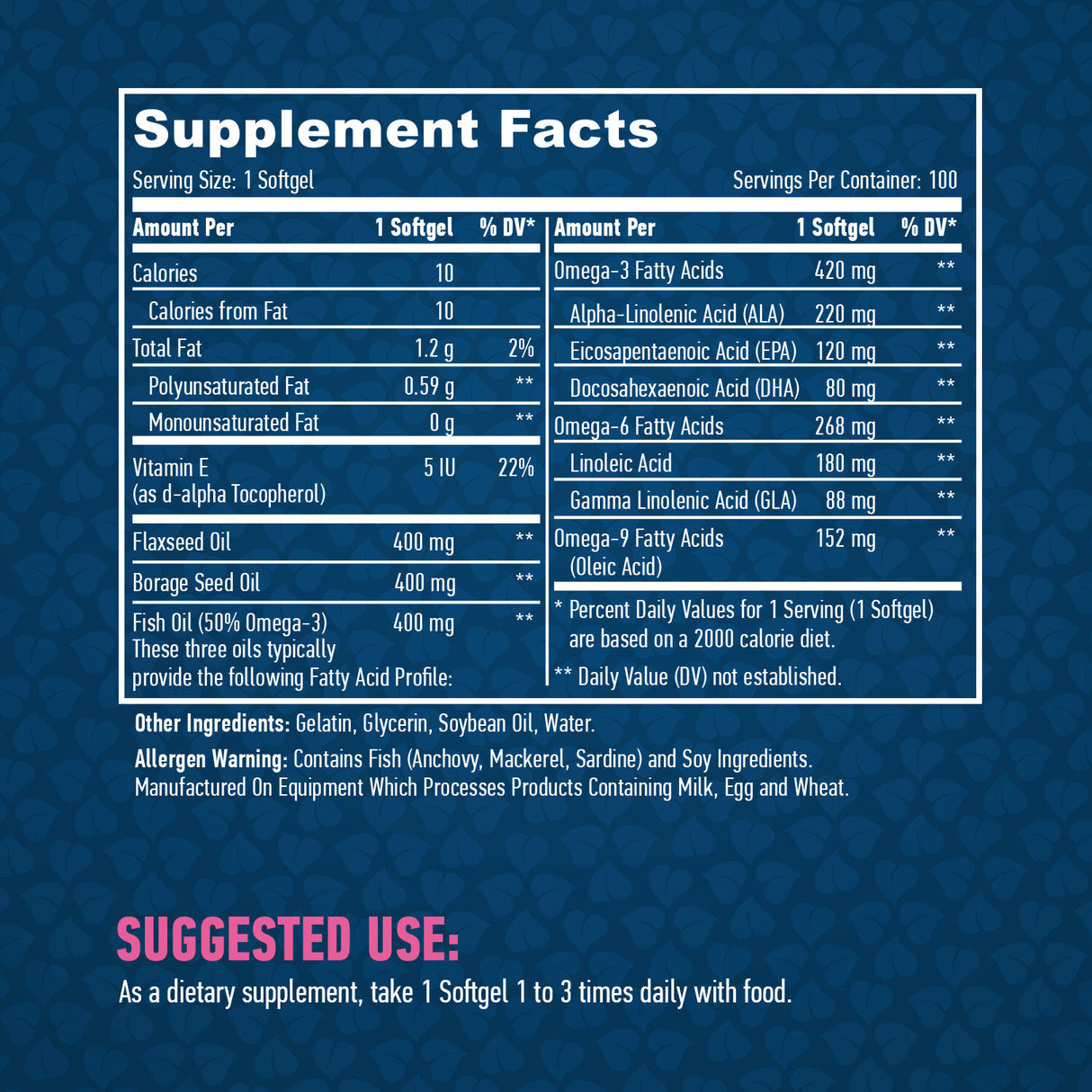 Omega 3-6-9 / 100 Softgels