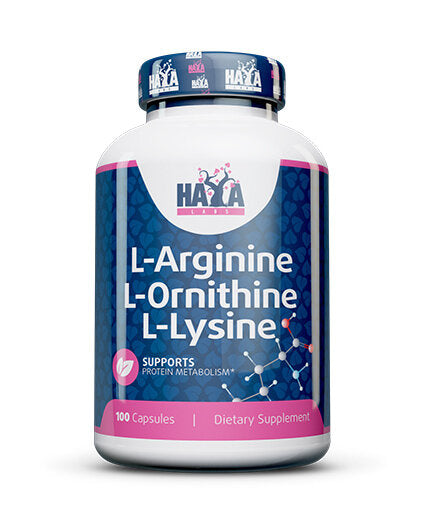 L-Arginine / L-Ornithine / L-Lysine / 100 Caps.