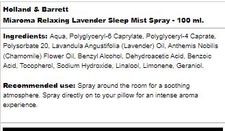 Miaroma Relaxing Lavender | Sleep Mist Spray - 100 мл