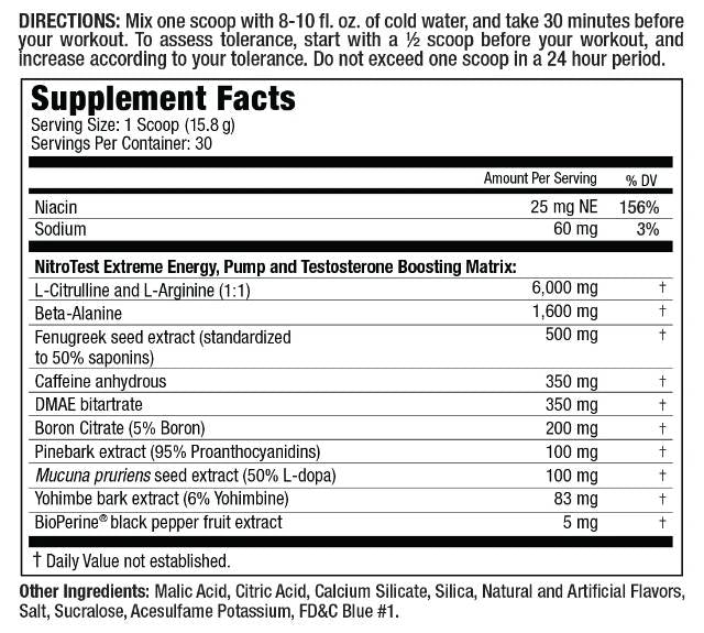 Nitrotest | Pre-antrenament androgen 468 grame