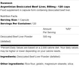 Argentinian Desiccated Beef Liver 500 mg 120 κάψουλες