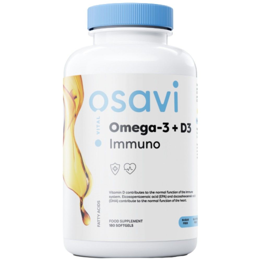 Omega-3 + D3 Immuno - 180 Гел капсули