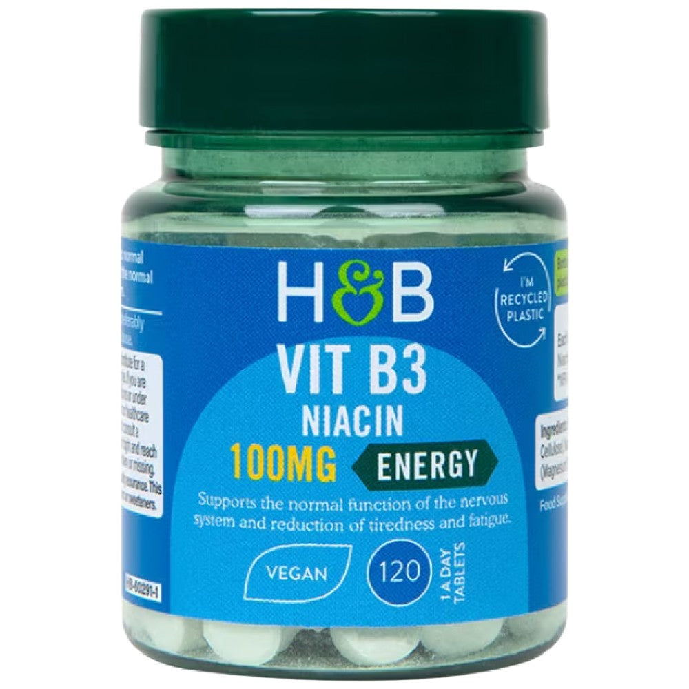 Vitamin B3 | Niacin 100 mg - 120 Таблетки