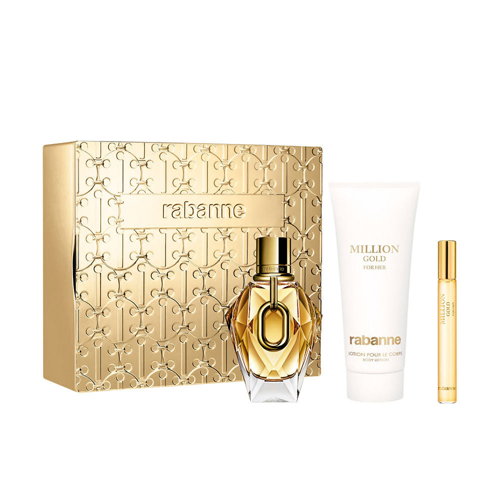 КОМПЛЕКТ MILLION GOLD FOR HER Eau de Parfum 90мл + BODY LOTION 100мл + travel SPRAY 10мл