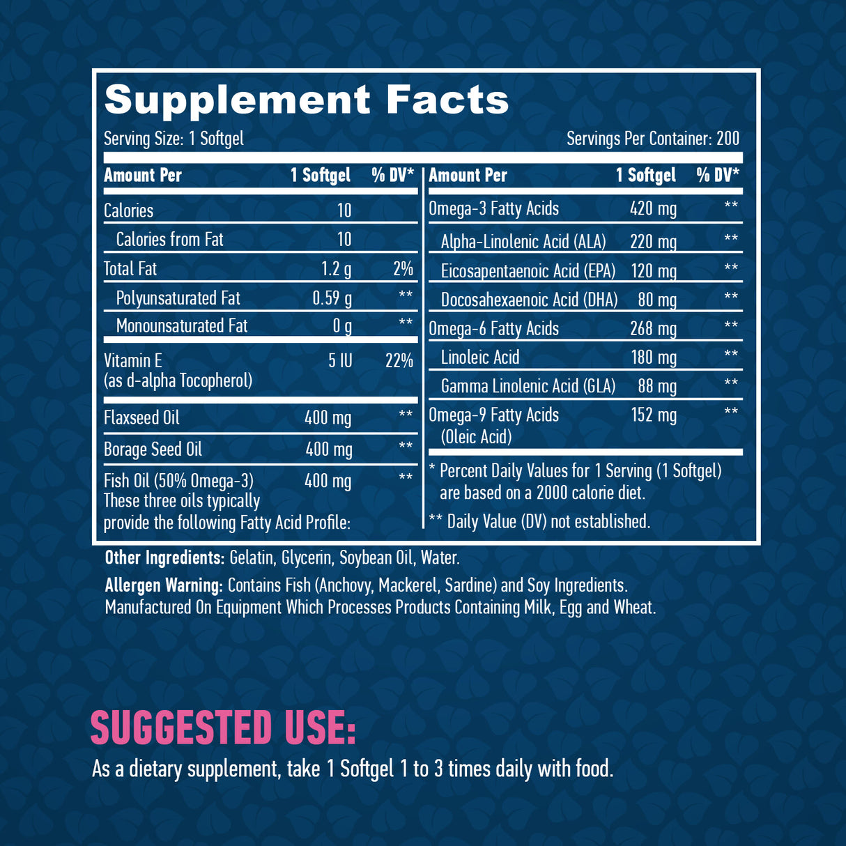 Omega 3-6-9 / 200 Softgels