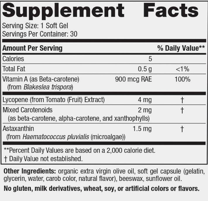 Vitamin A + Carotenoids - 30 Гел капсули