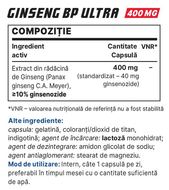 Ginseng BP Ultra 400 mg - 30 капсули