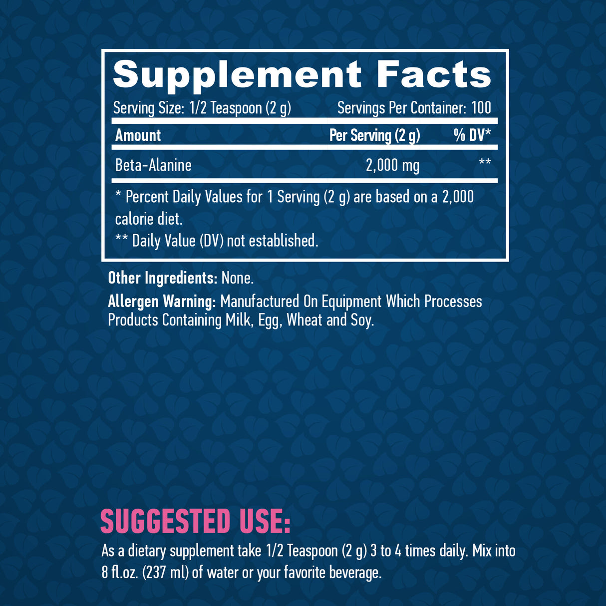 Sports Beta-Alanine 200g