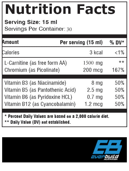 Liquid L-Carnitine + Chromium /  1500mg 0.450 L