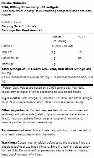 DHA 830 mg - 90 Гел капсули