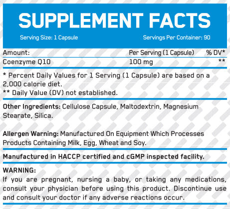 High Potency Co-Q10 100 mg / 90 Vcaps